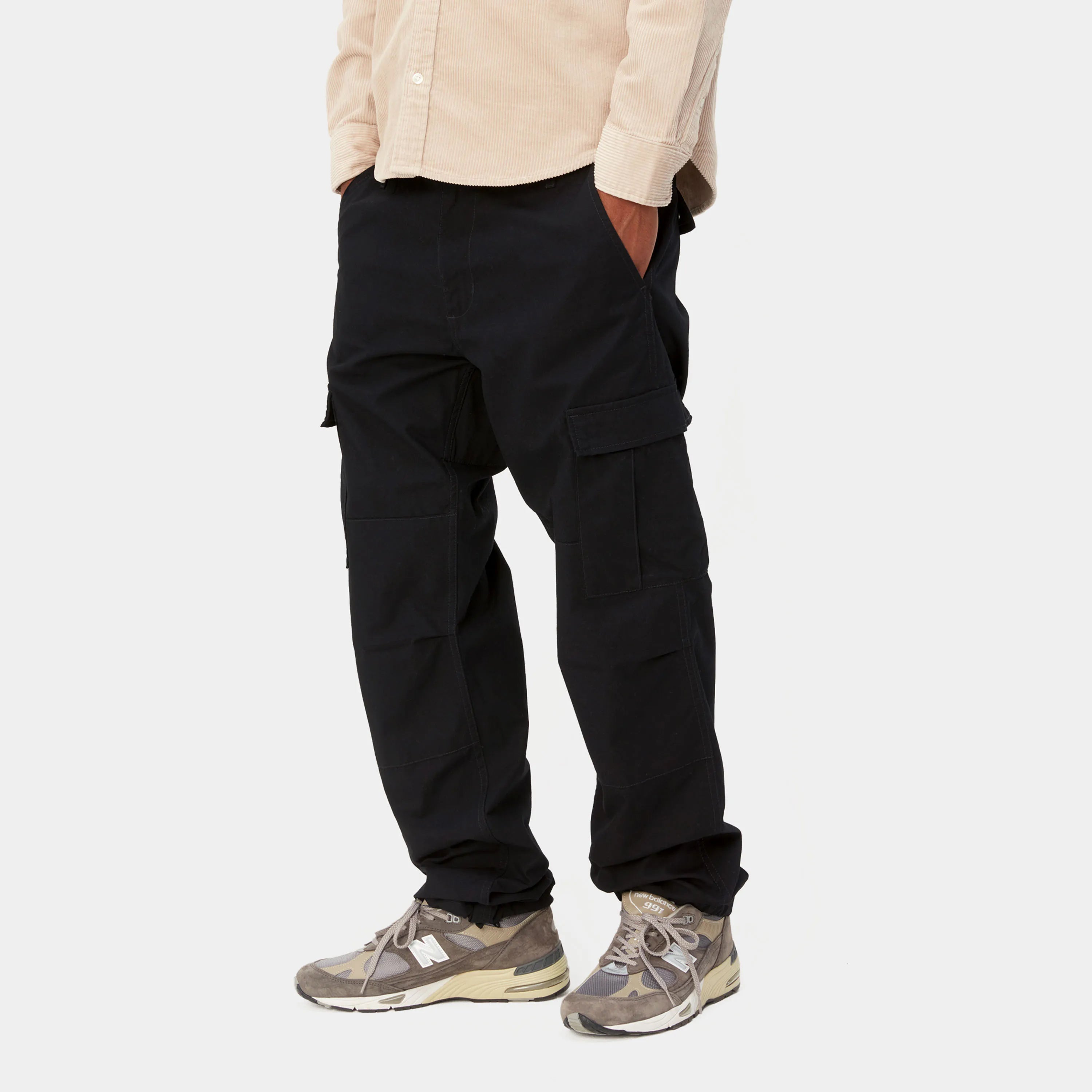 Carhartt Aviation Pants - Black Rinsed (Columbia Ripstop) - Stencil