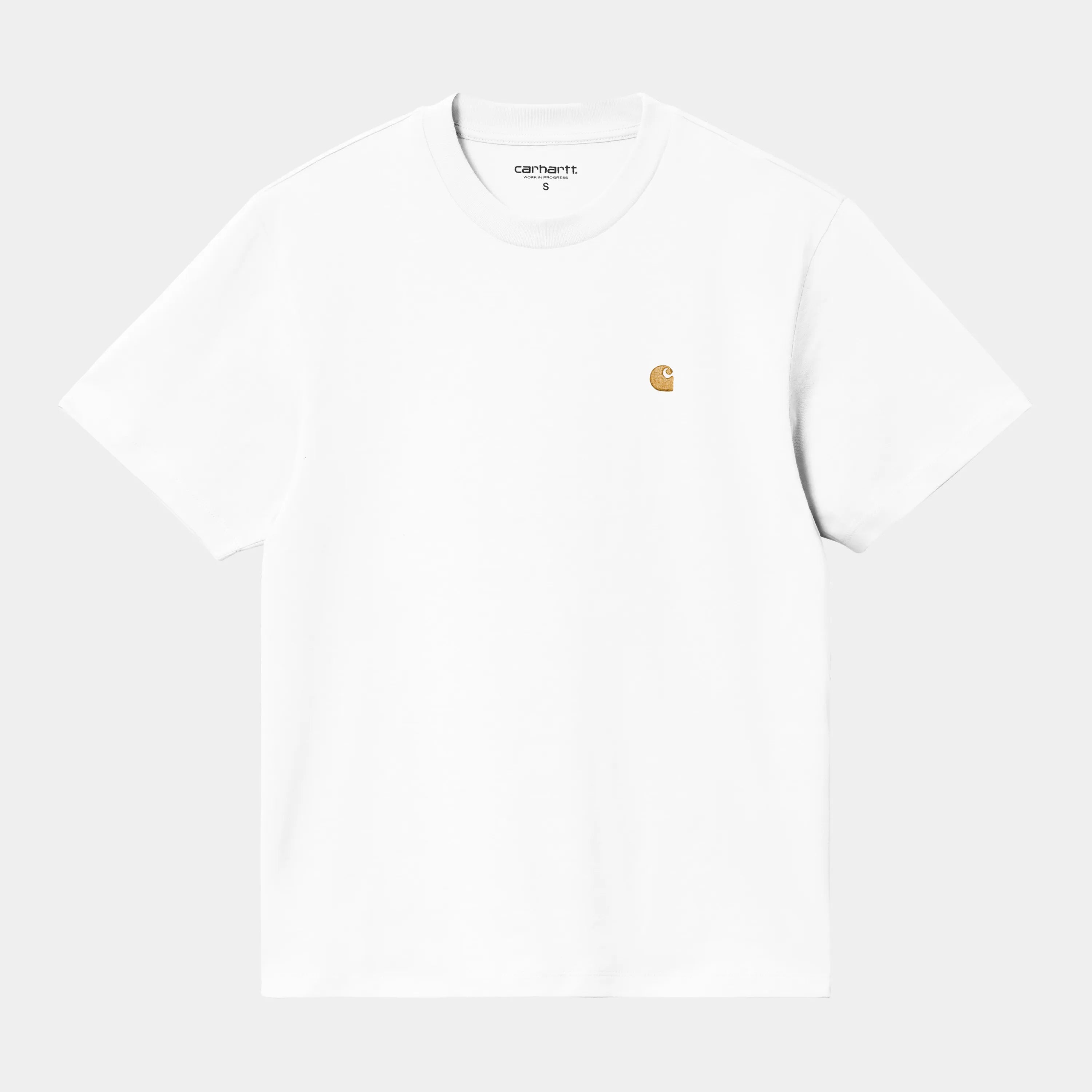 Carhartt Women's S/S Chase T-Shirt - White / Gold - Stencil