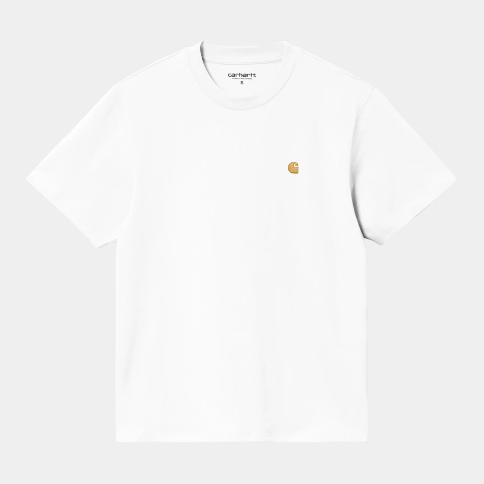 Carhartt Women's S/S Chase T-Shirt - White/Gold