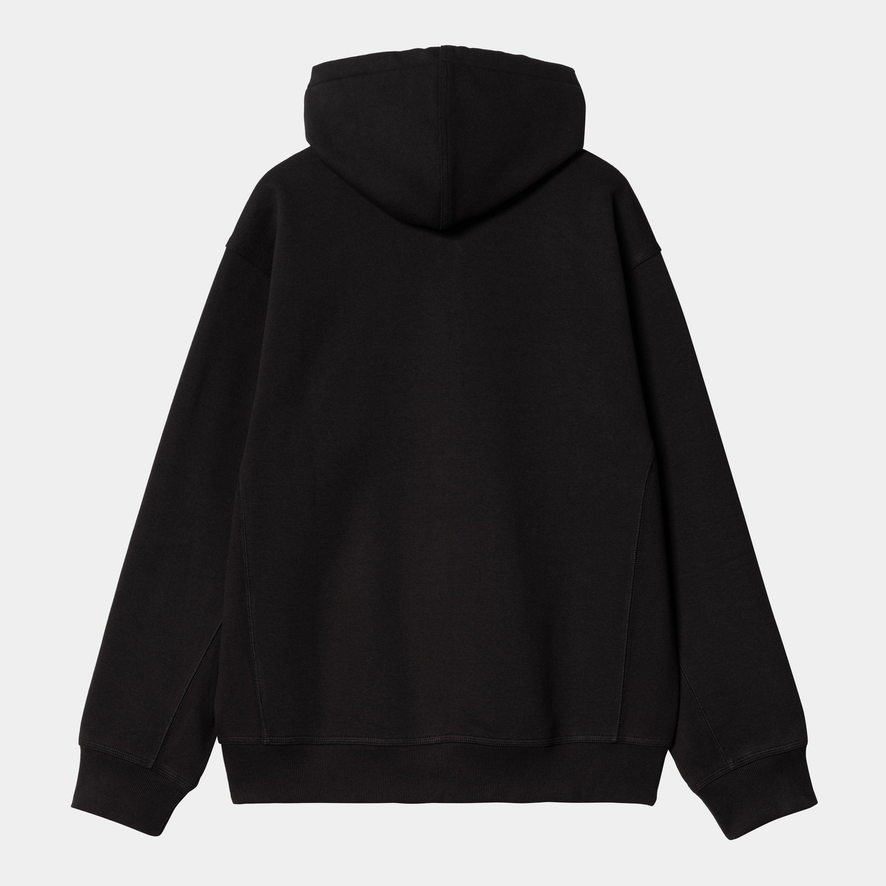 Carhartt Hooded American Script Jacket - Black - Stencil