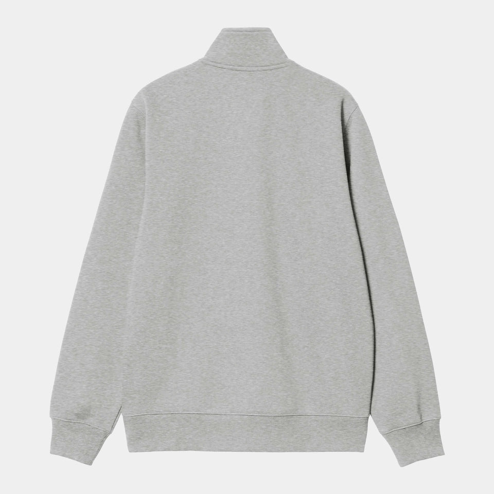 Carhartt Chase Neck Zip Sweat - Grey Heather/Gold