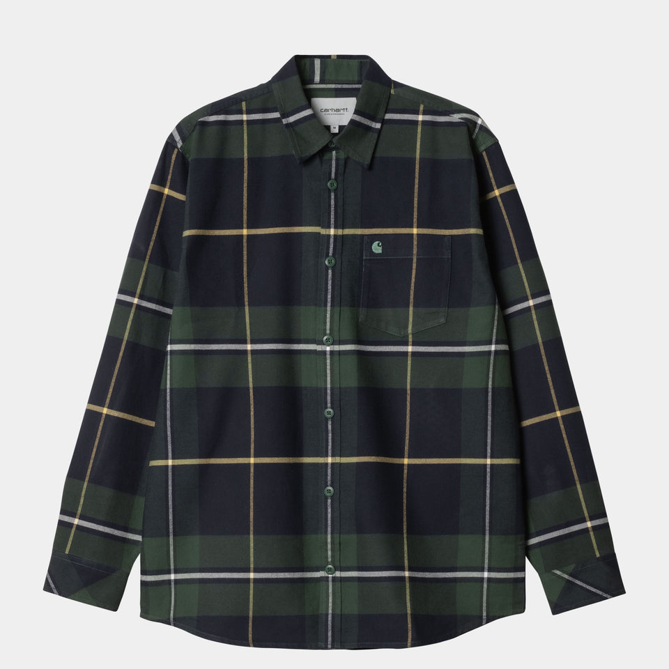 Carhartt L/S Garnett Shirt - Garnett Check, Sycamore