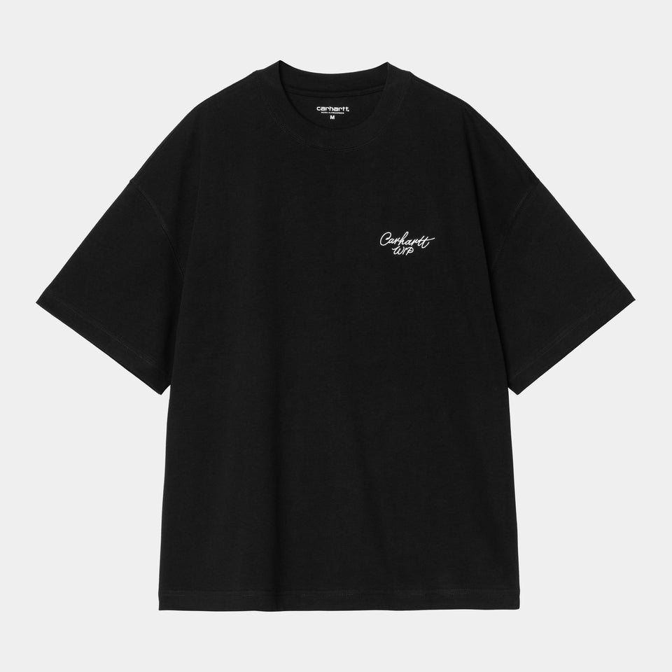 Carhartt S/S Signature Script T-Shirt - Black/White