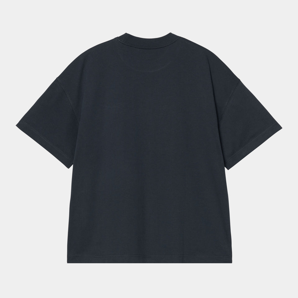 Carhartt S/S Signature Script T-Shirt - Deep Night/Glassy Pink