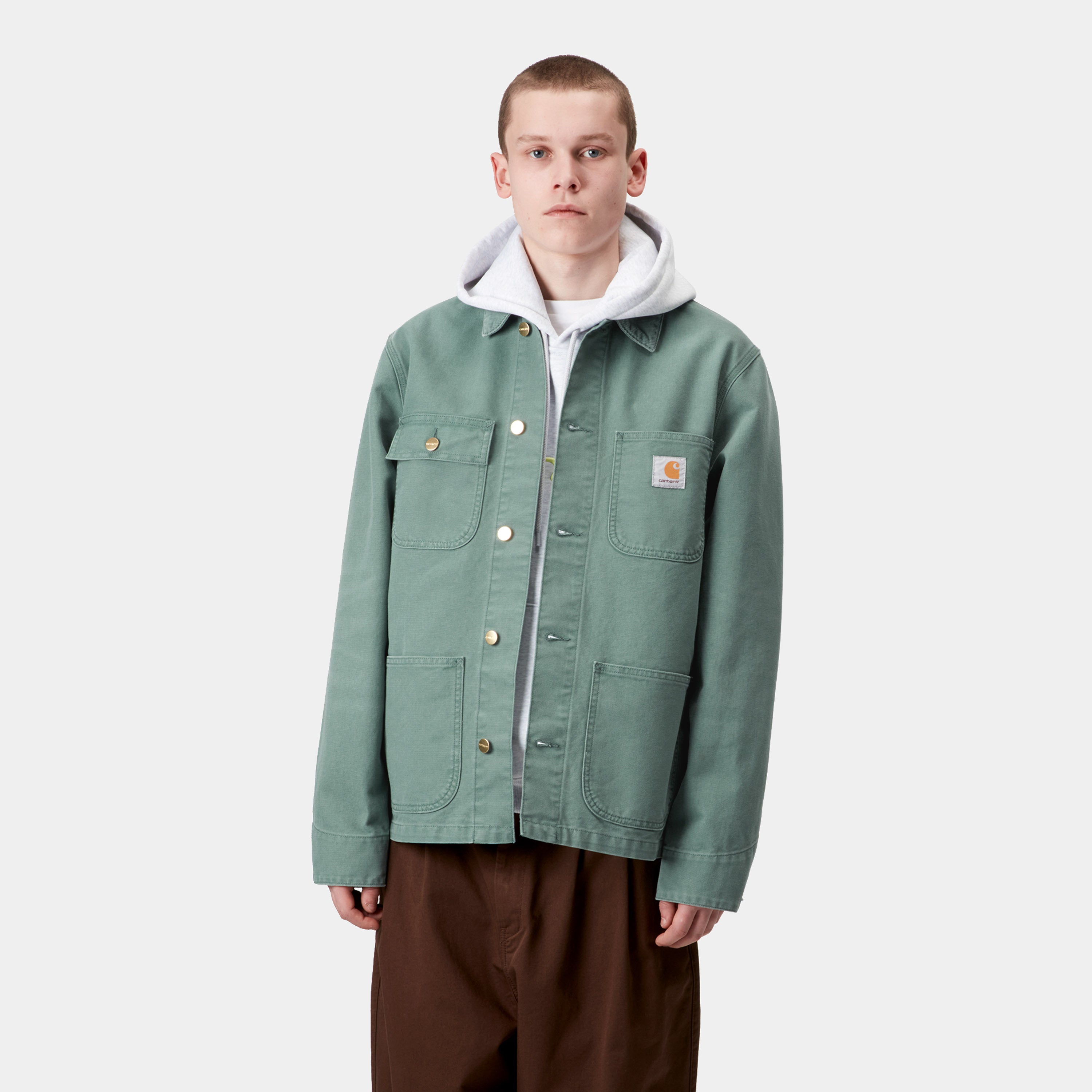 Carhartt Michigan Coat - Silver Pine/Silver Pine Stone Canvas - Stencil