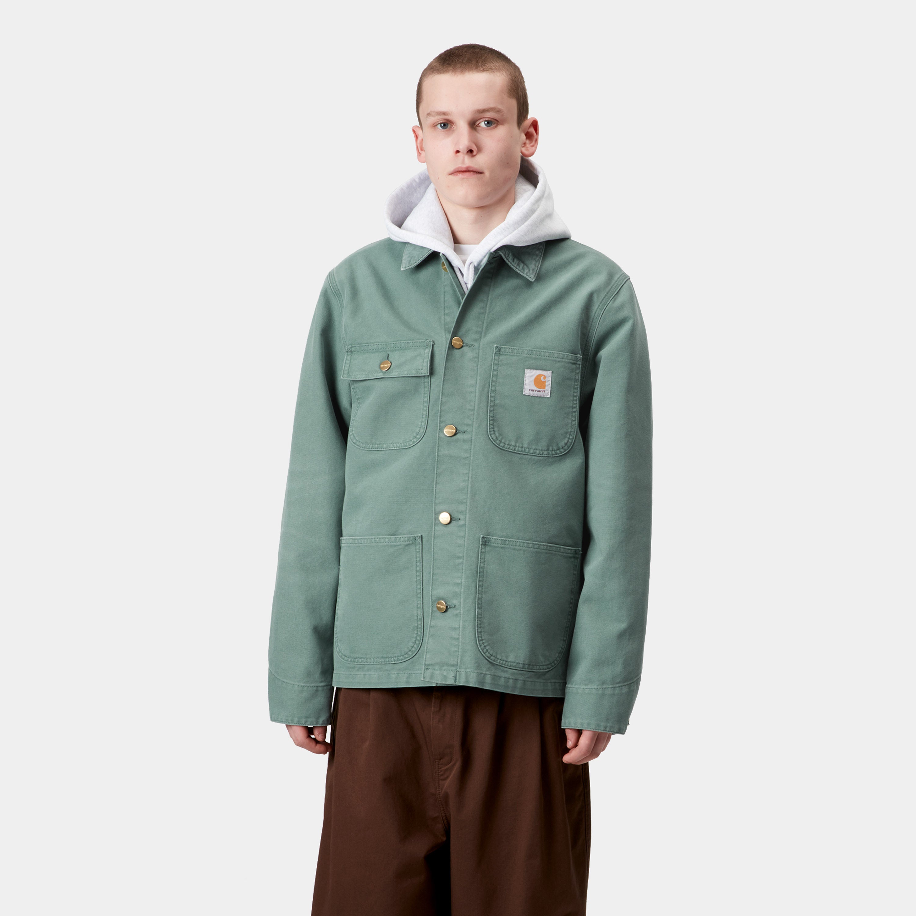 Carhartt Michigan Coat - Silver Pine/Silver Pine Stone Canvas - Stencil
