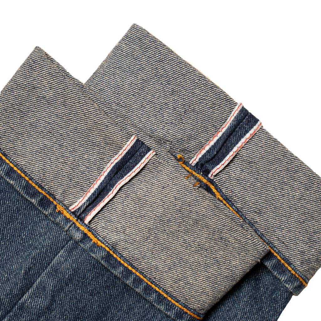 PMD & Co ARMADILLO Pre-Washed Denim 14oz Selvedge Accent Non Stretch Slim Fit - Stencil