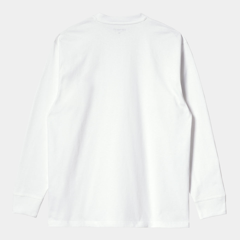 Carhartt L/S American Script T-Shirt White