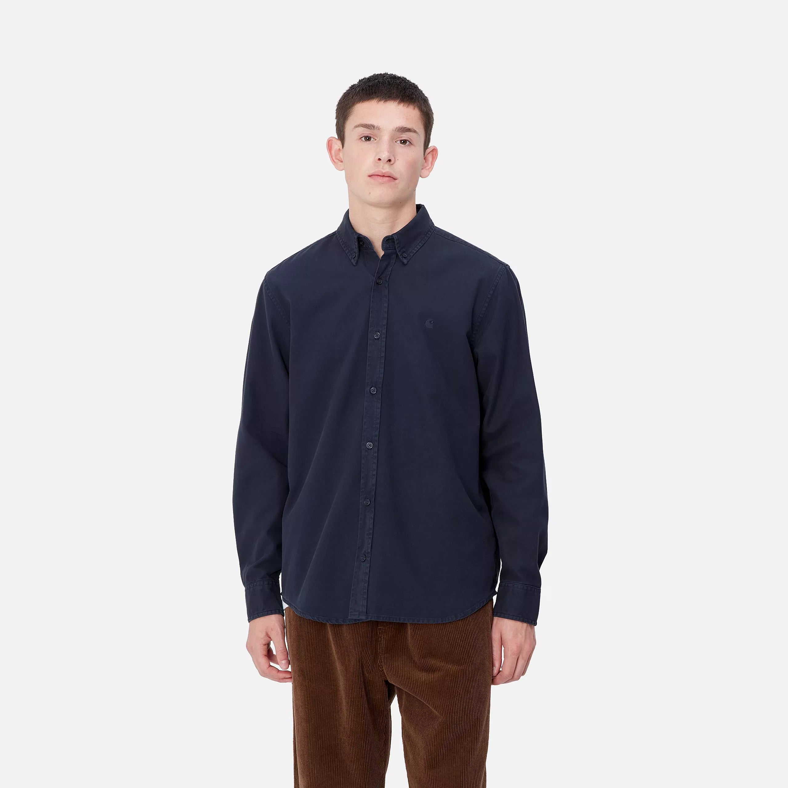 Carhartt L/S Bolton Shirt - Air Force Blue - Stencil