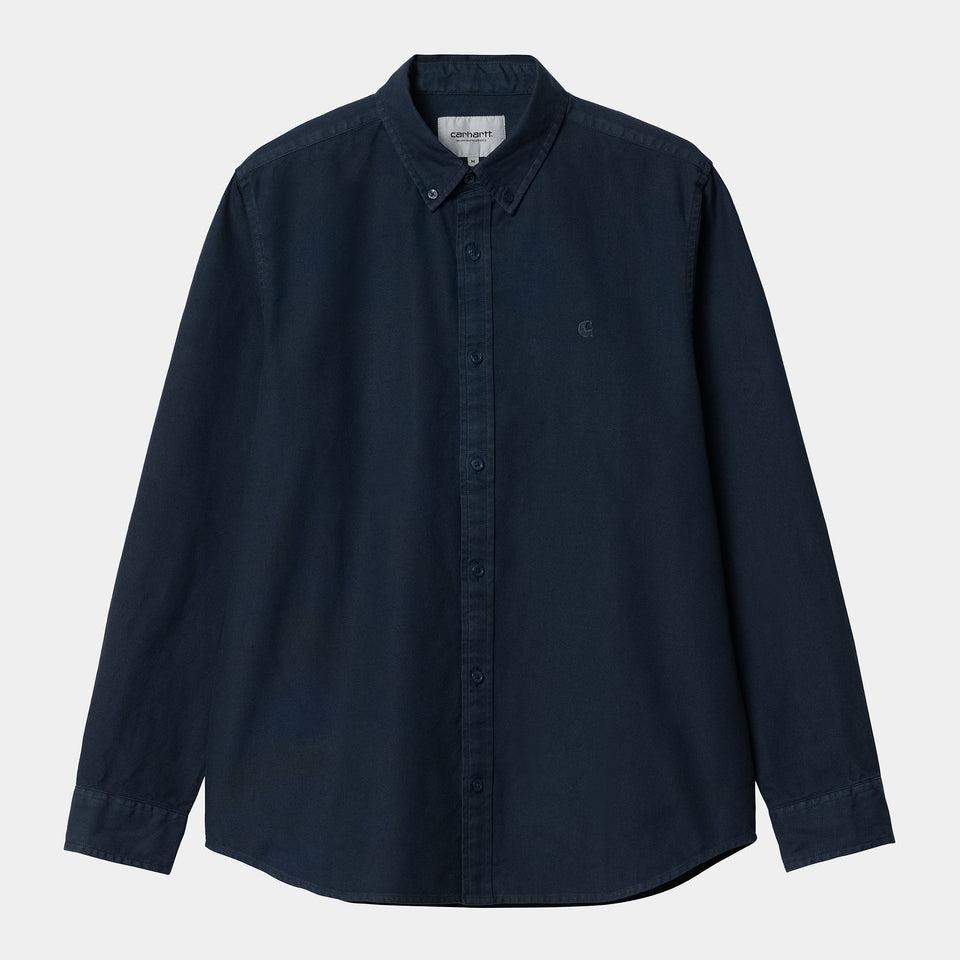 Carhartt L/S Bolton Shirt Blue Garment Dyed