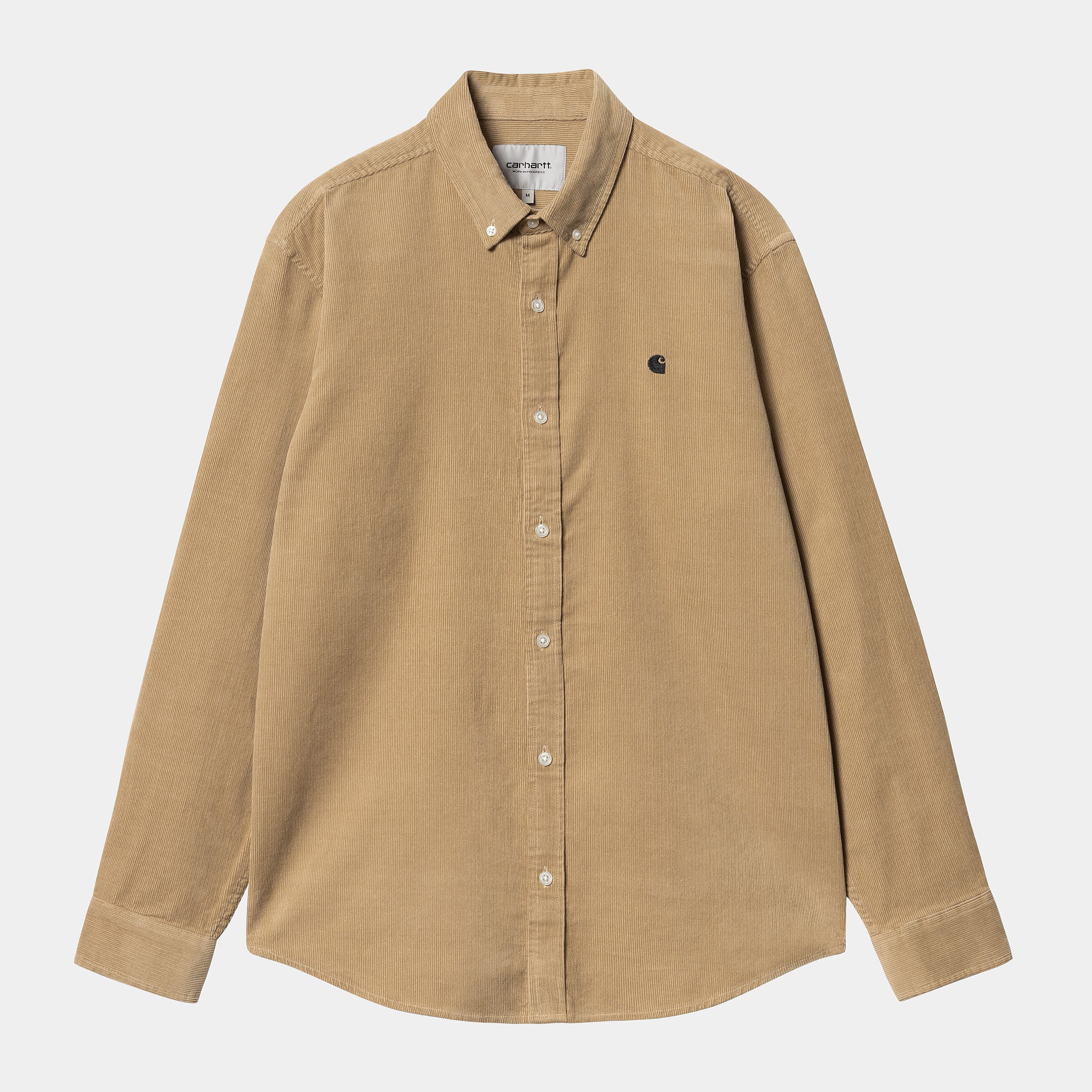 Carhartt L/S Madison Fine Cord Shirt - Sable / Black - Stencil