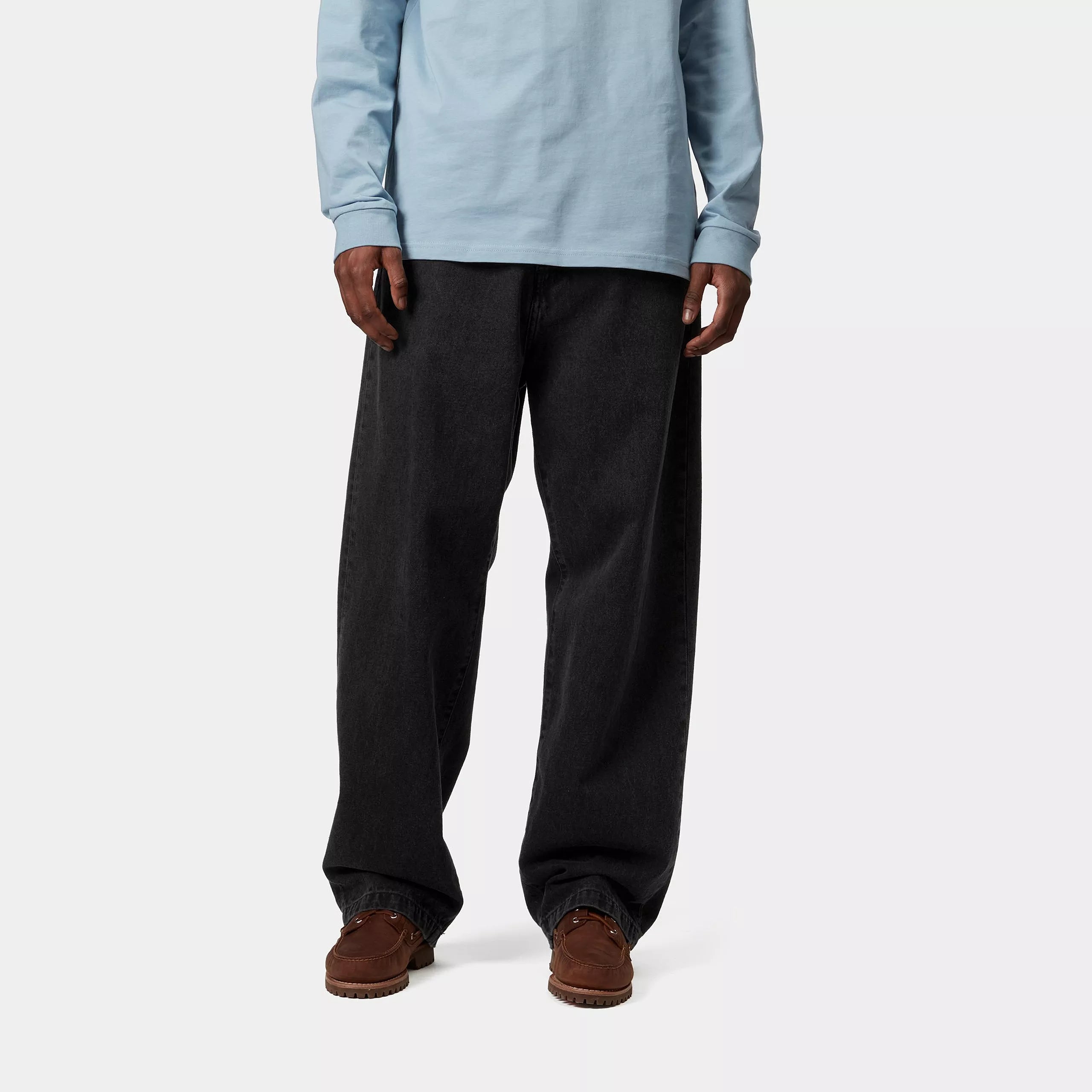 Carhartt Landon Pants - Black Stone Washed - Stencil