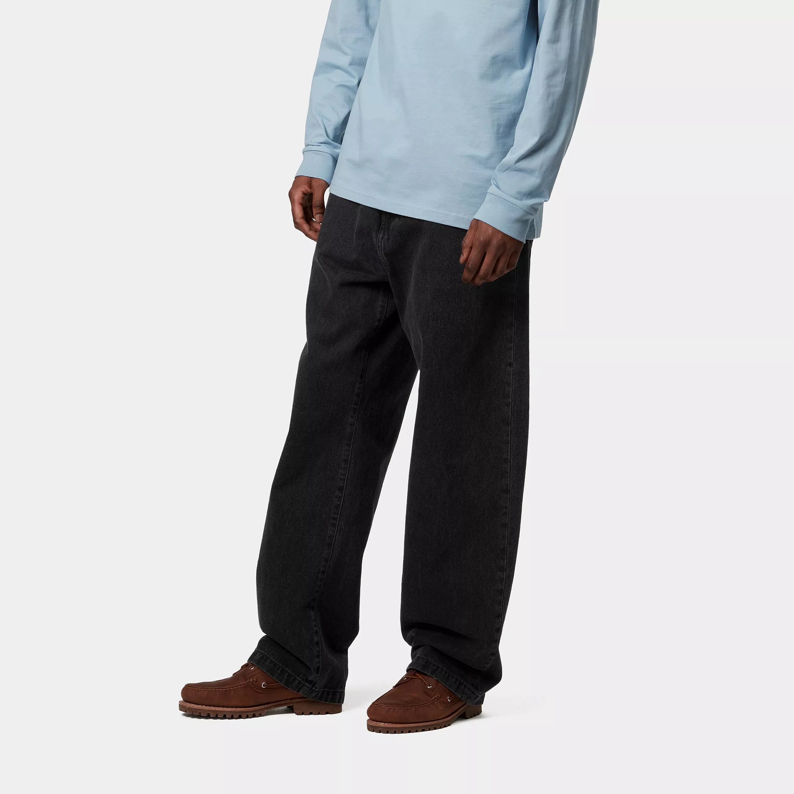 Carhartt Landon Pants - Black Stone Washed - Stencil