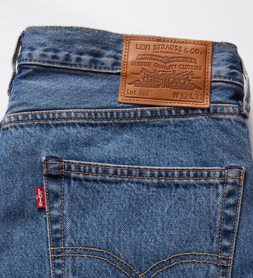 Levis Mens 568 Loose Straight Jeans - Blue Essentials