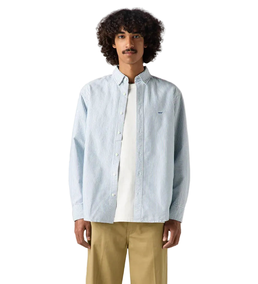 Levi's Authentic Button Down - Waylon Stripe True Blue - Stencil