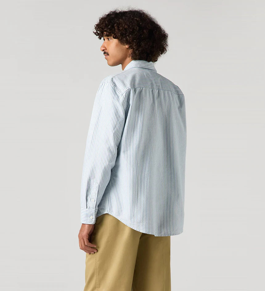 Levi's Authentic Button Down - Waylon Stripe True Blue - Stencil
