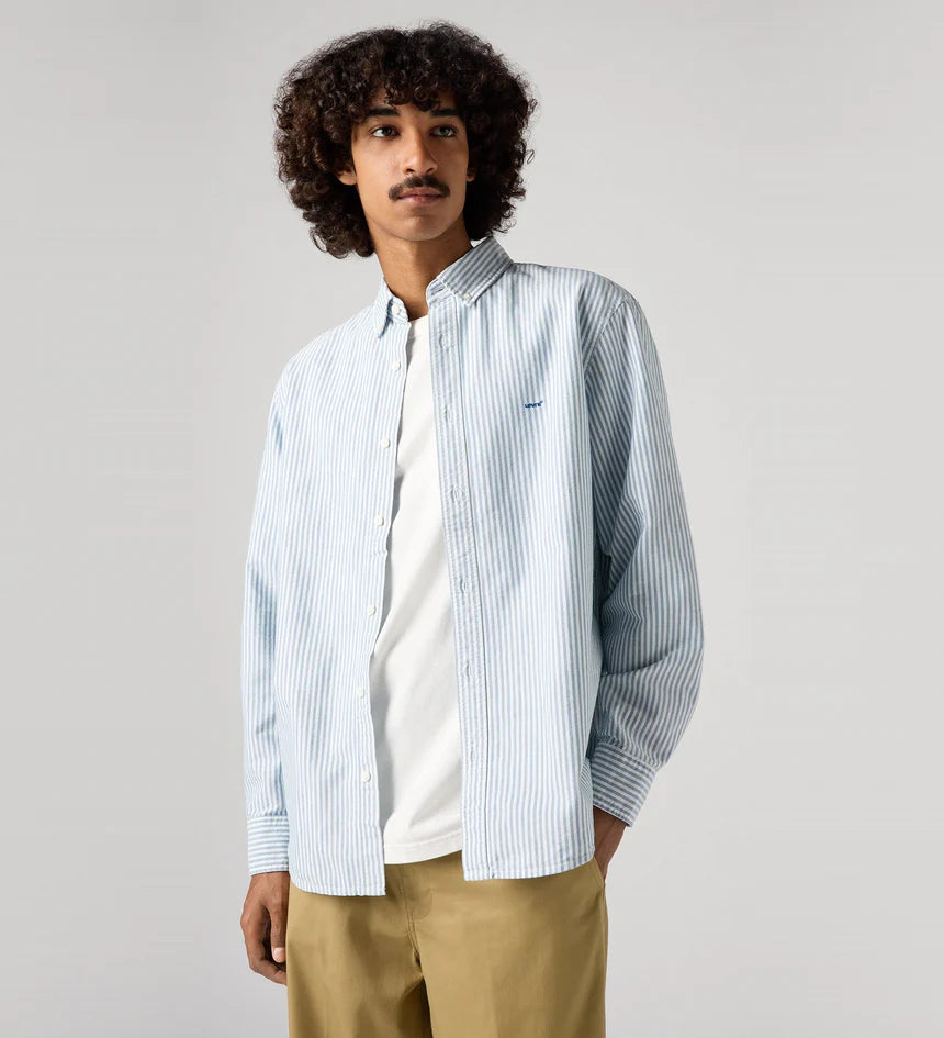 Levi's Authentic Button Down - Waylon Stripe True Blue - Stencil