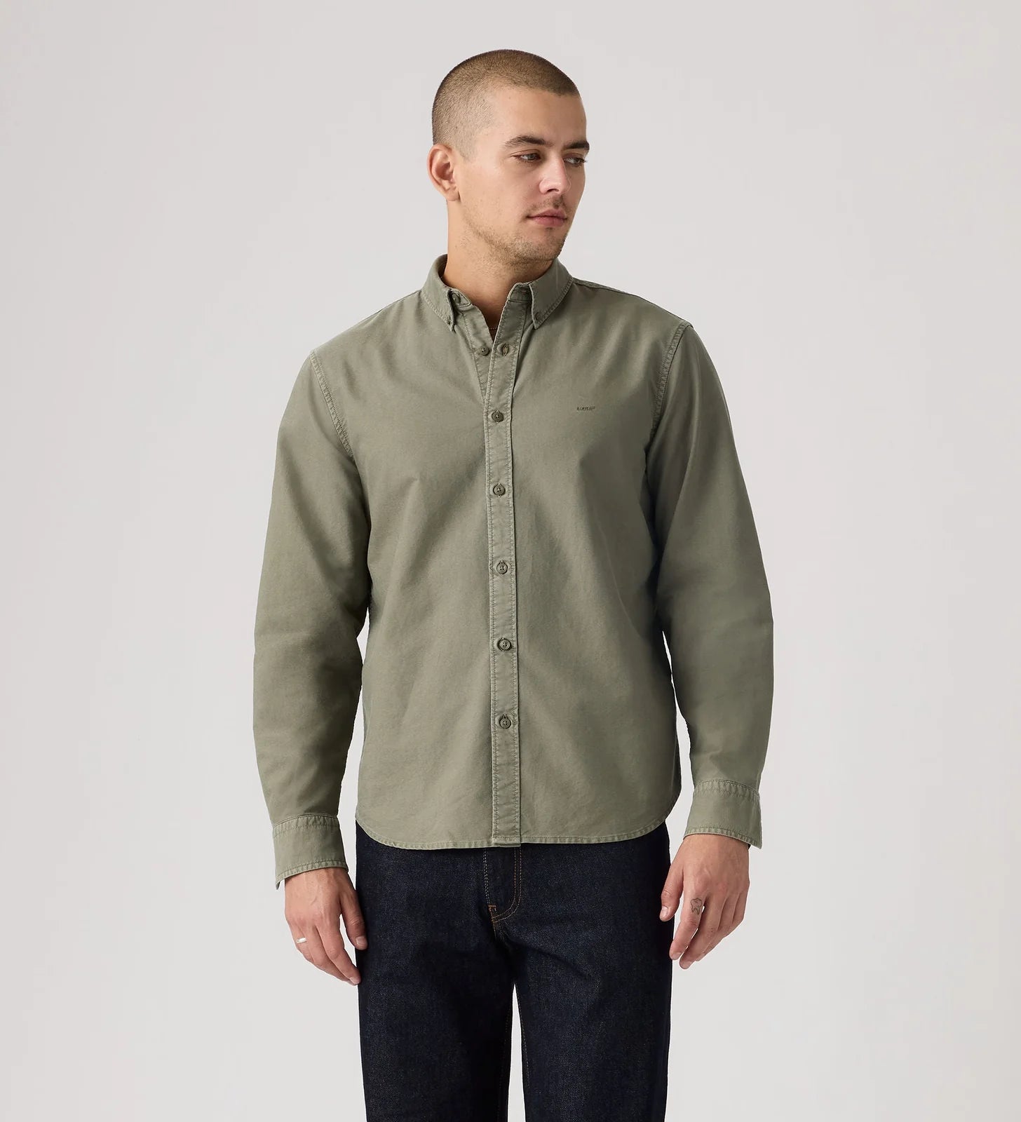 Levi's Men's Authentic Button Down Shirt - Mulled Basil Garment Dyed