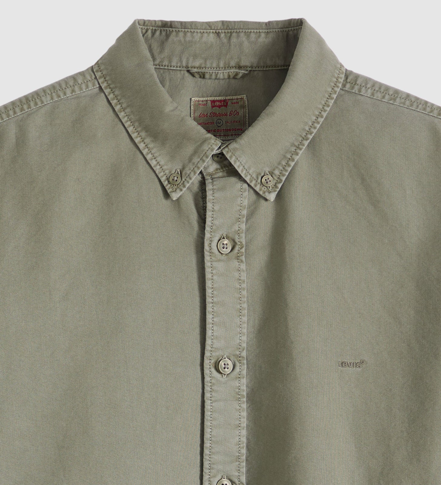 Levi's Men's Authentic Button Down Shirt - Mulled Basil Garment Dyed