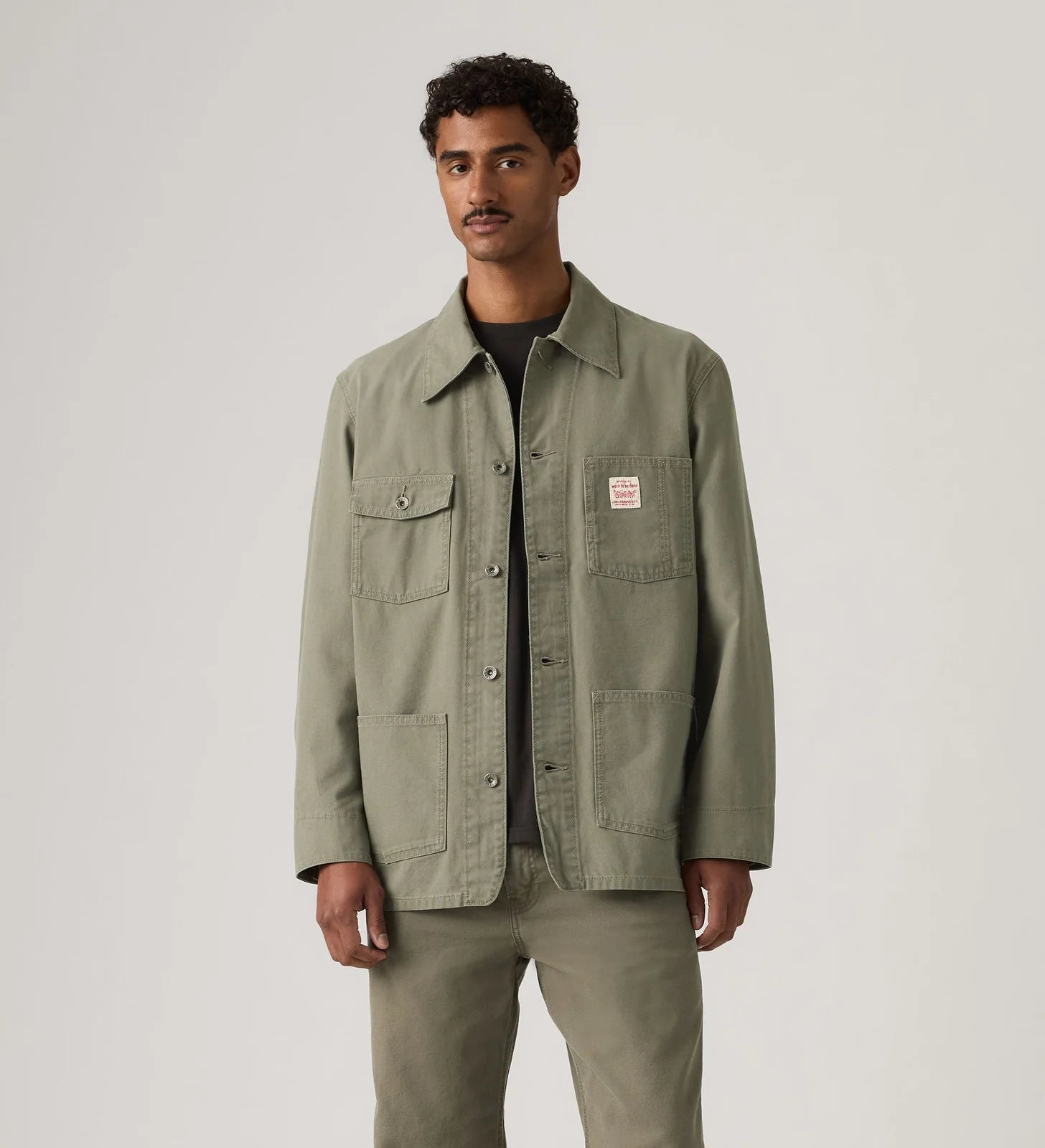 Levi's Men's Berkley Chore Coat - Dried Oregano Ltwt Canvas - Stencil