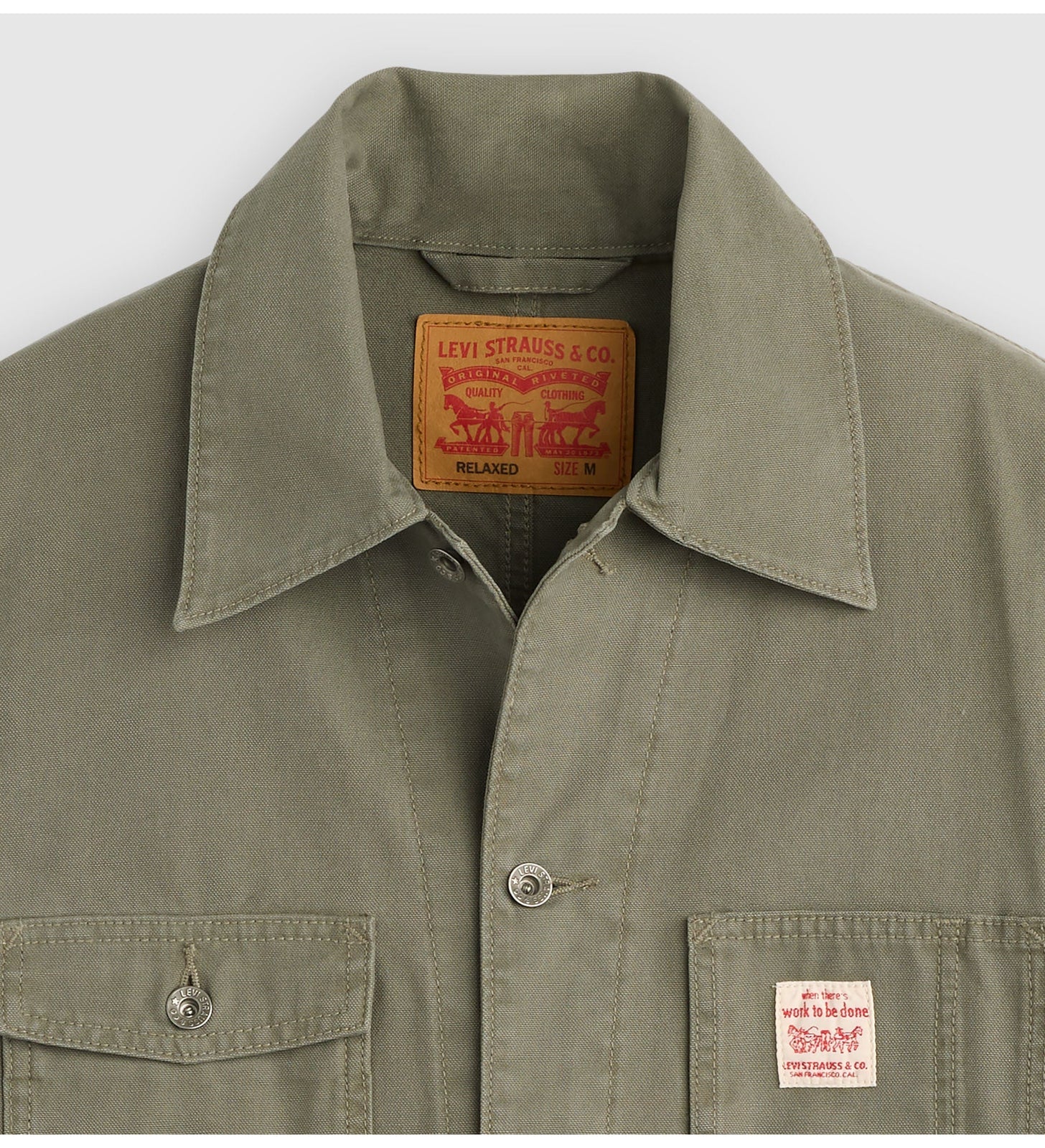 Levi's Men's Berkley Chore Coat - Dried Oregano Ltwt Canvas - Stencil
