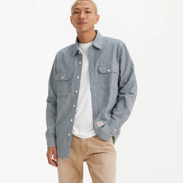 Levi's Men's Workwear Classic Worker Shirt Washington Stripe II