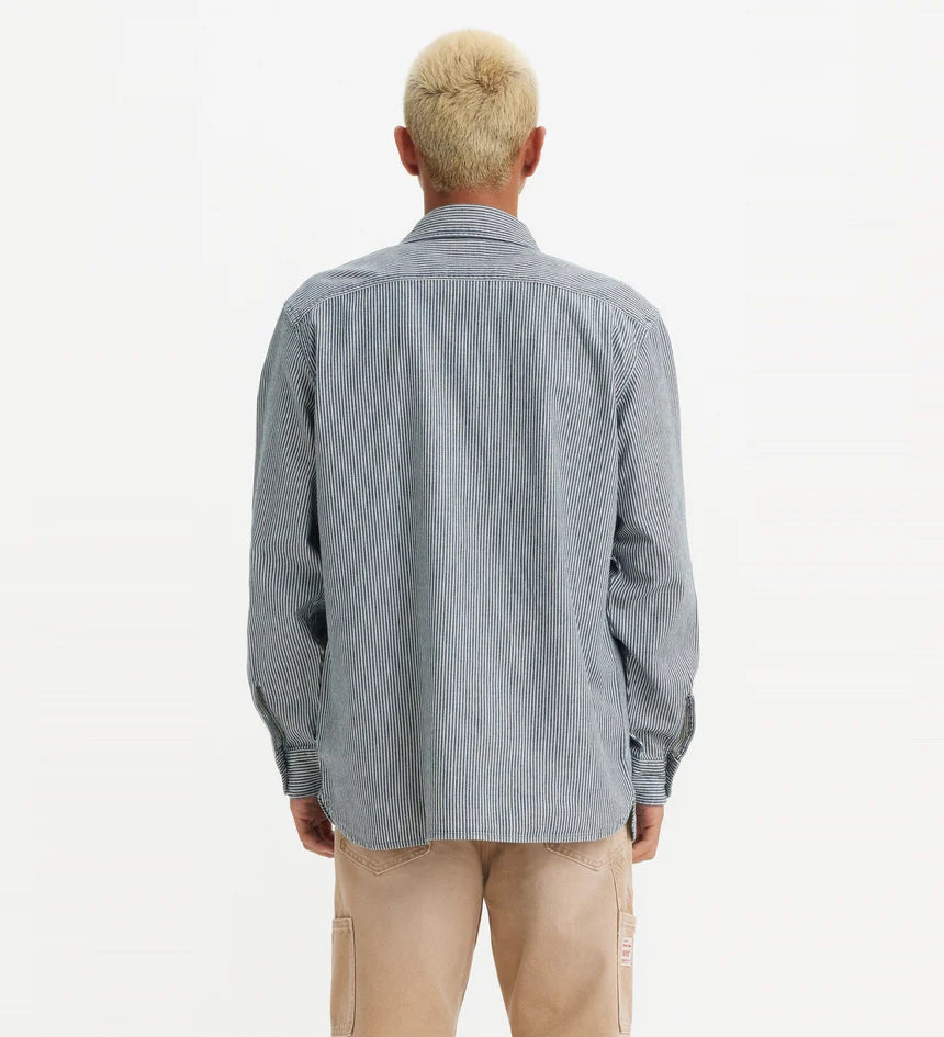Levi's Men's Workwear Classic Worker Shirt - Washington Stripe II - Stencil