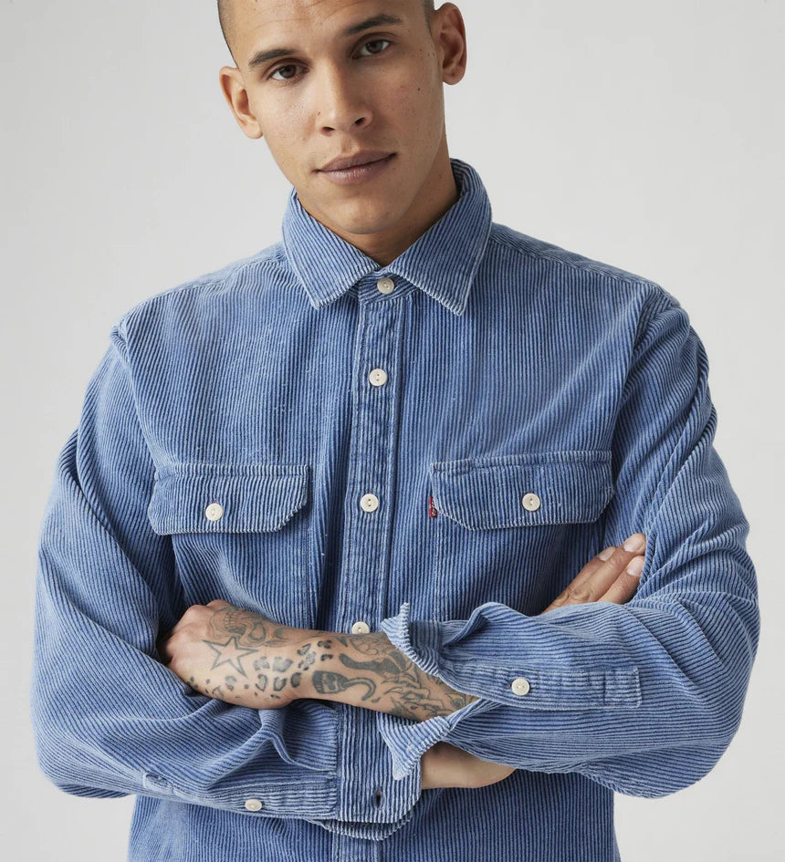 Levi's Men's Jackson Worker Overshirt - Andor Light Indigo Cord