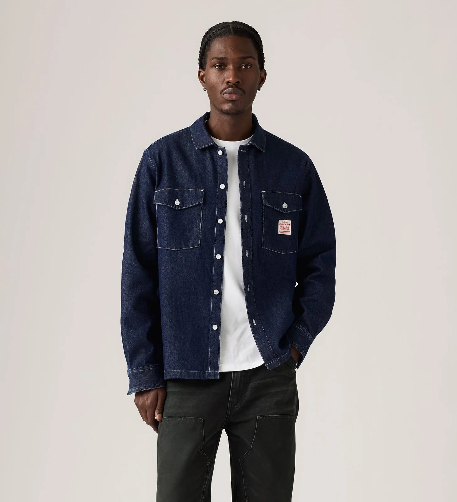 Levi's Men's Long-Sleeve Worker Shirt - Rinse Work Repeat - Stencil