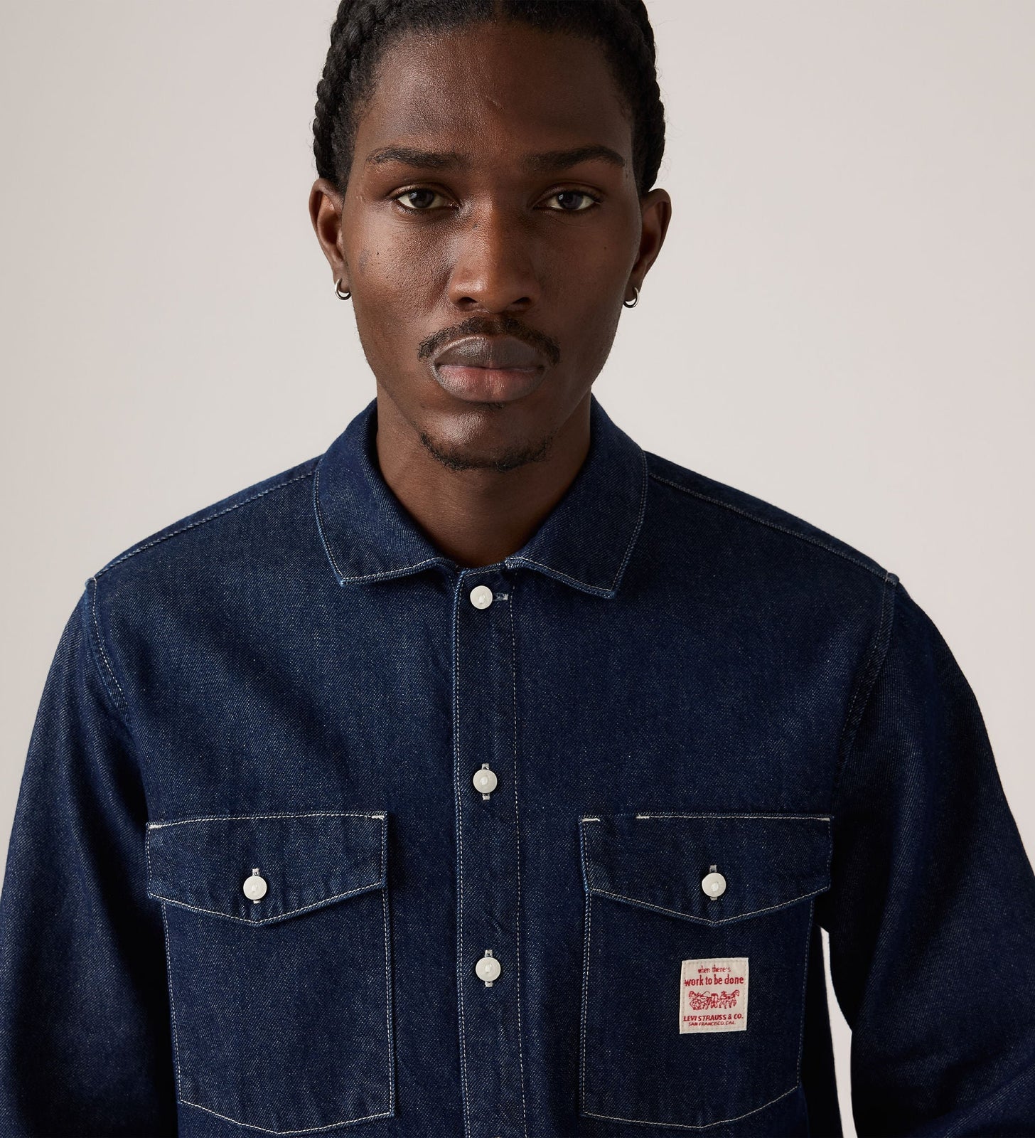 Levi's Men's Long-Sleeve Worker Shirt - Rinse Work Repeat - Stencil