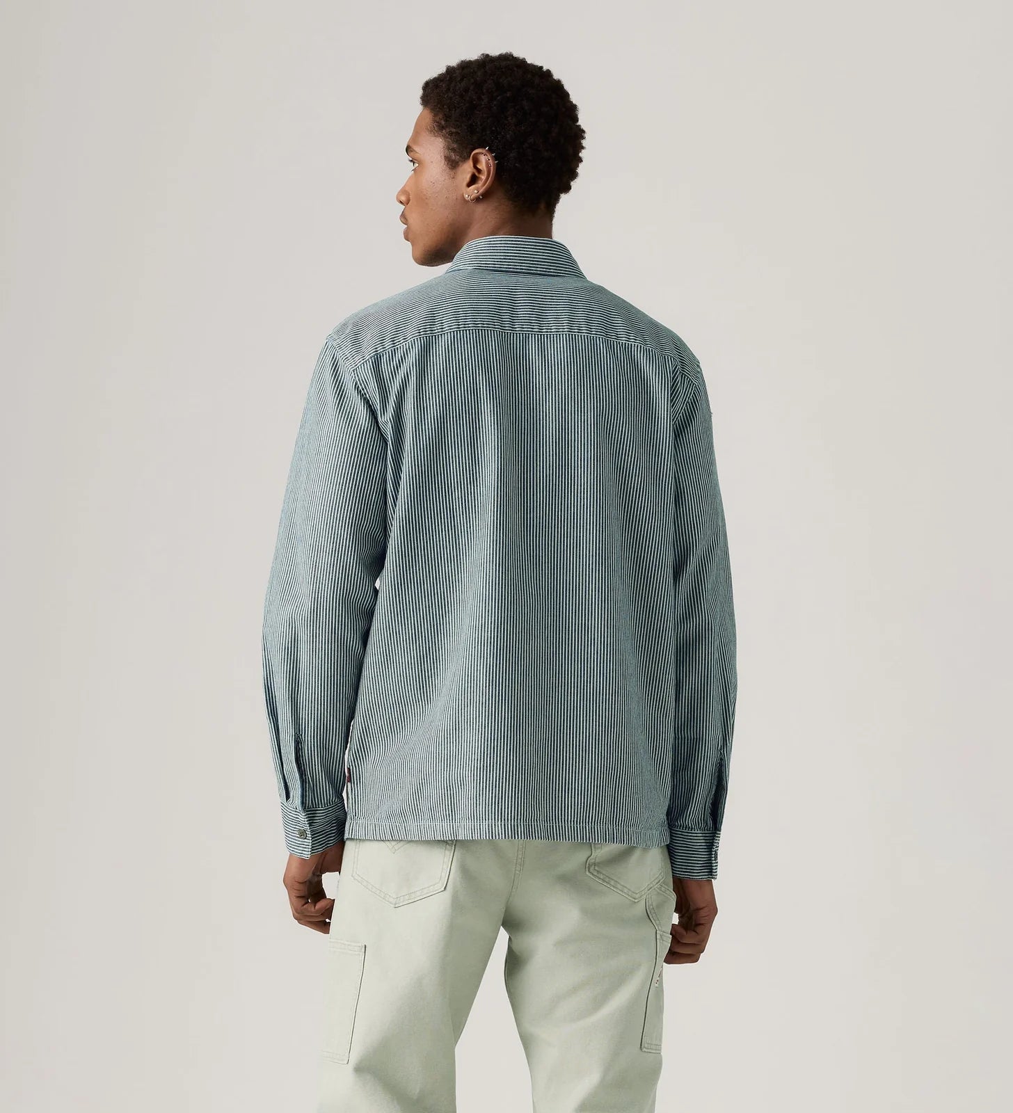 Levi's Men's Long-Sleeve Worker Shirt - Washington Stripe II - Stencil