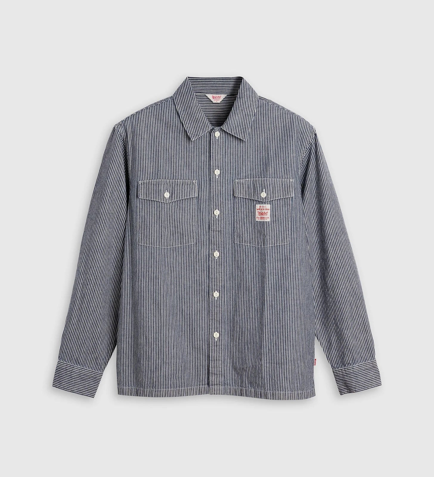 Levi's Men's Long-Sleeve Worker Shirt - Washington Stripe II - Stencil