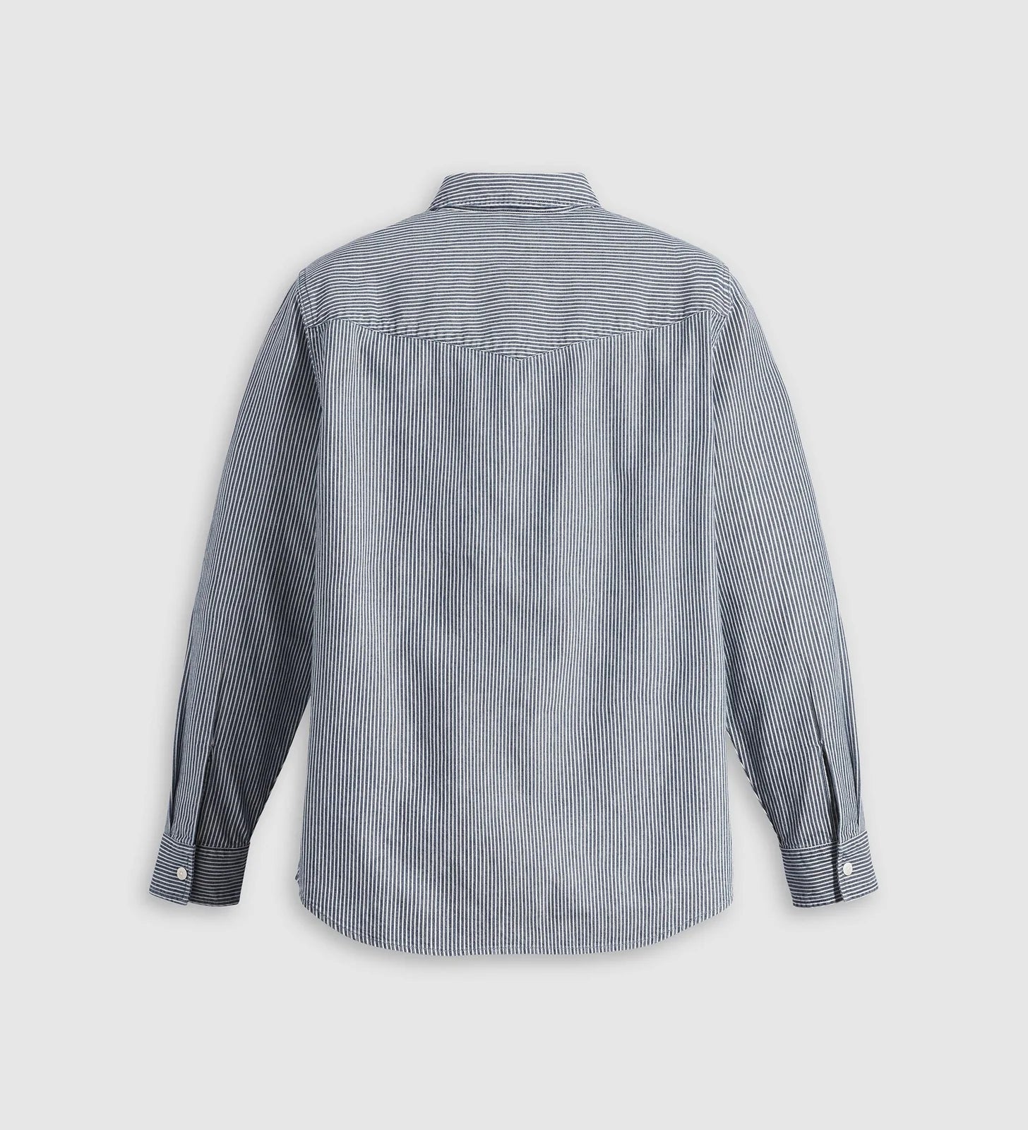 Levis Men's Relaxed Fit Western Shirt - Grand Dark Railroad Stripe