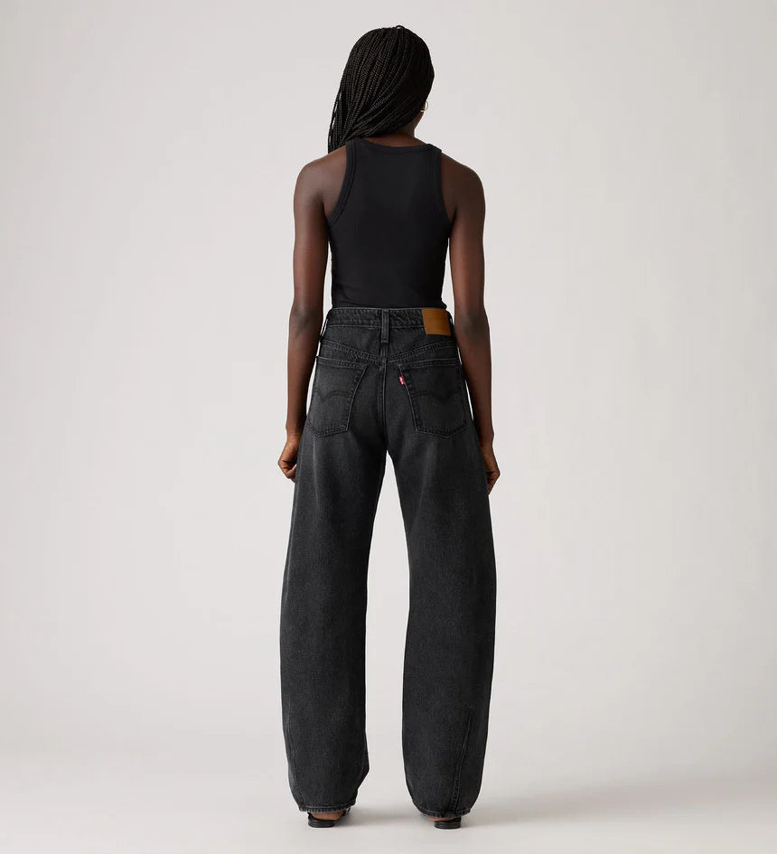 Levi's Women's Baggy Dad Barrel Jean - Rebel Edge - Stencil