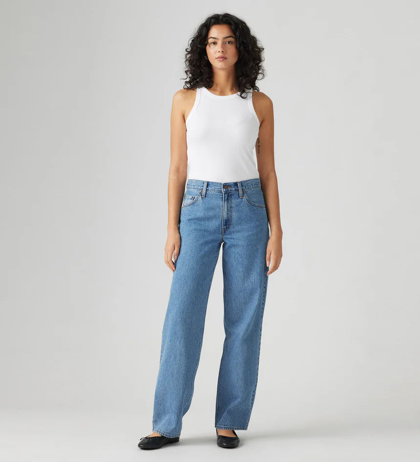 Levi's Women's Baggy Dad Jean - Own It Stone - Stencil