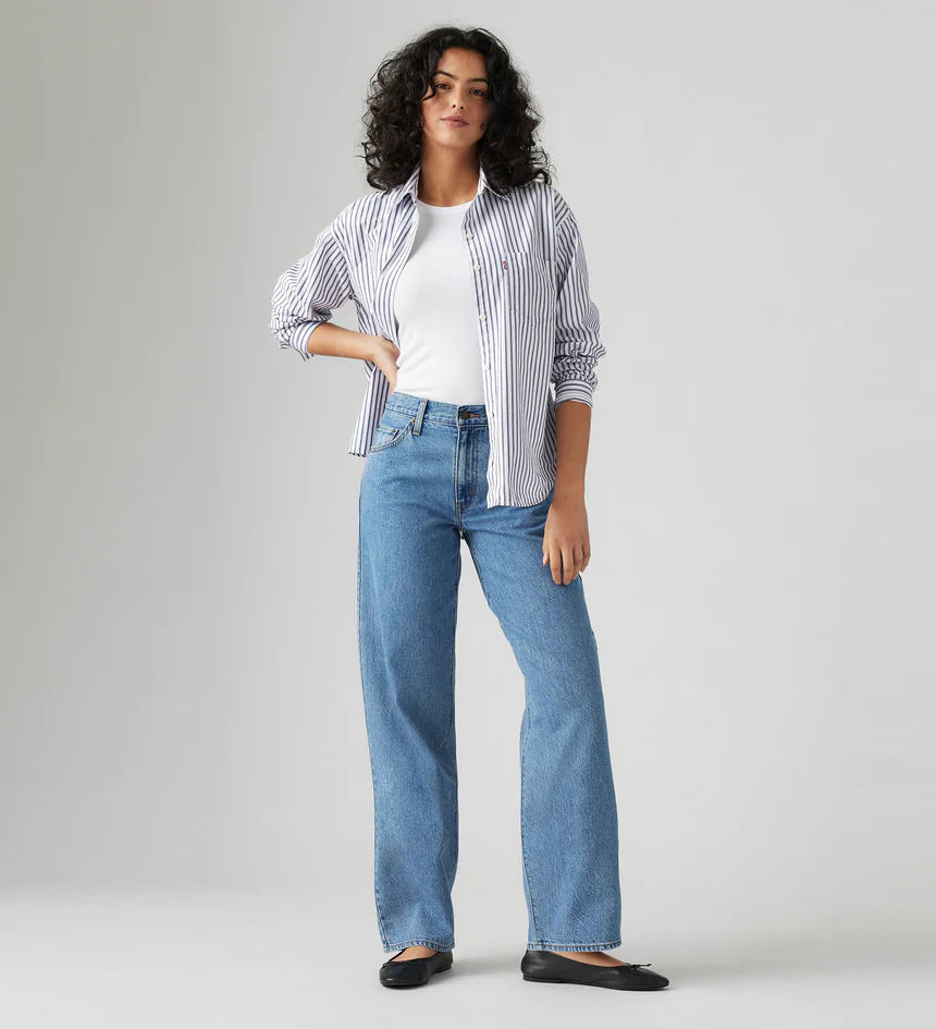 Levi's Women's Baggy Dad Jean - Own It Stone - Stencil