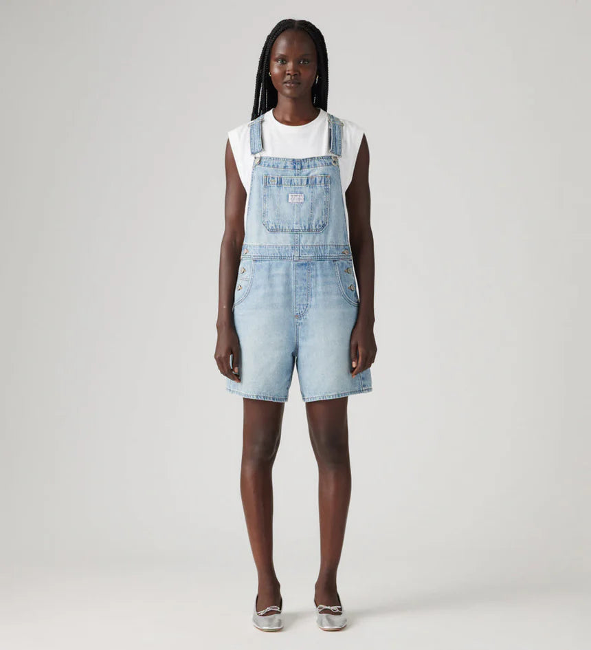 Levi's Women's Utility Shortalls  - Summer Job - Stencil