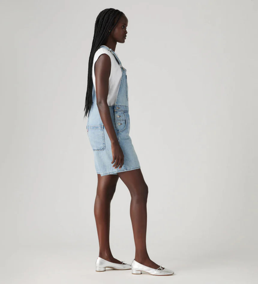 Levi's Women's Utility Shortalls  - Summer Job - Stencil