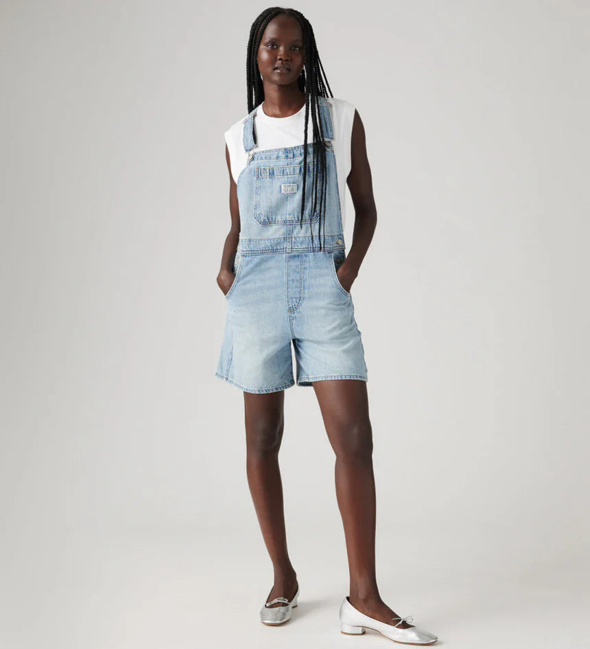 Levi's Women's Utility Shortalls  - Summer Job - Stencil