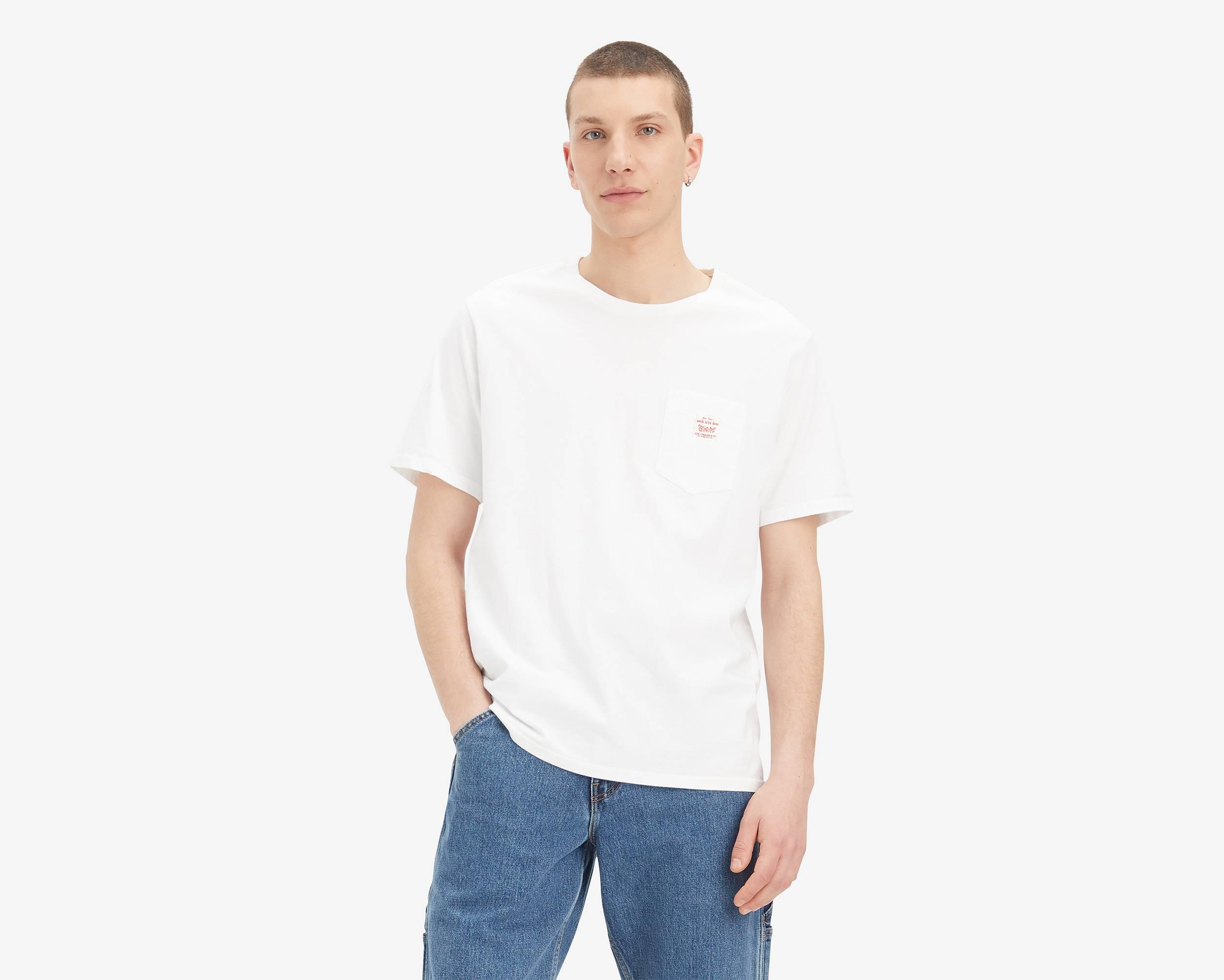 Levis Men's Workwear T-Shirt Bright White - Stencil