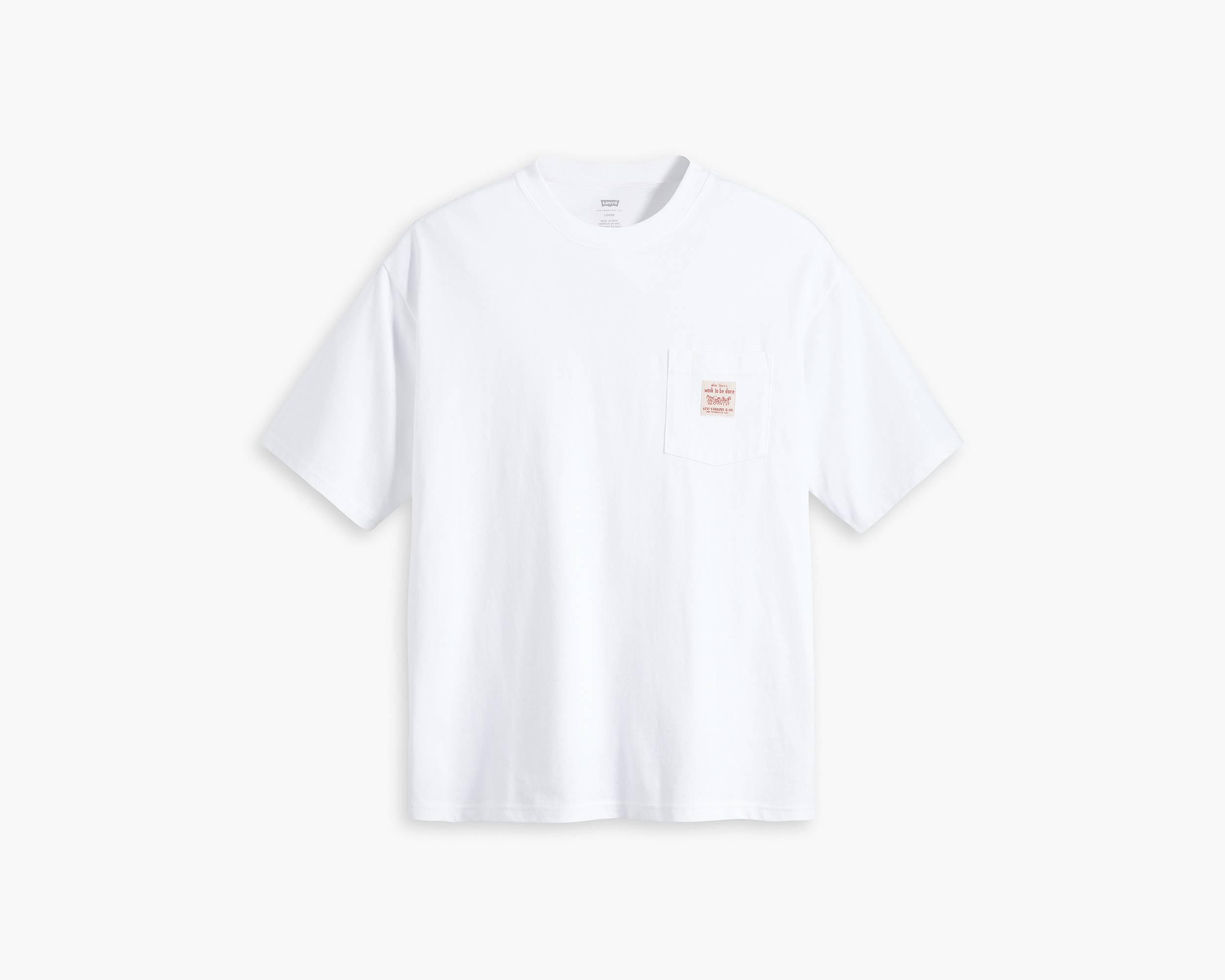 Levis Men's Workwear T-Shirt Bright White - Stencil