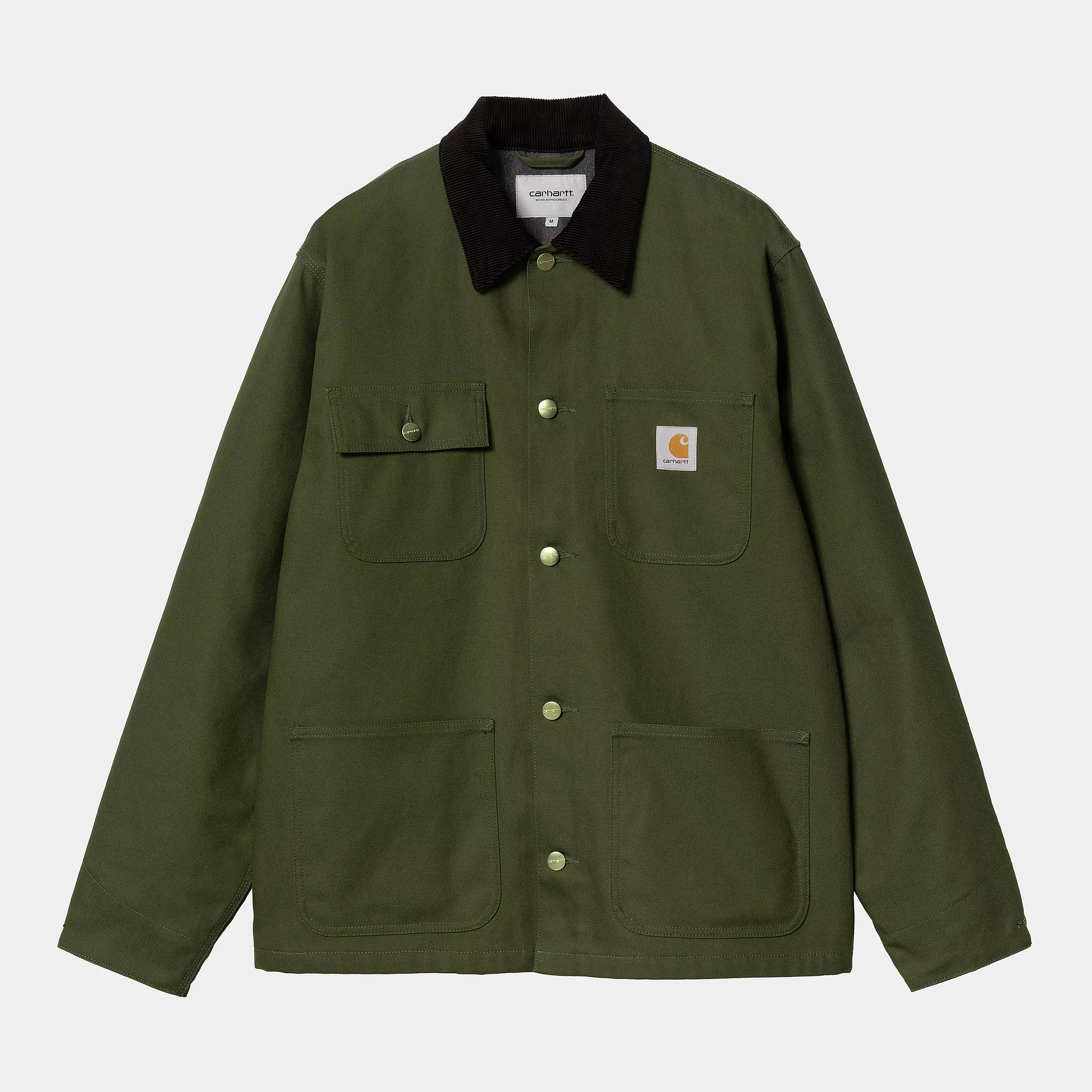 Carhartt Michigan Coat - Tarragon / Black Rigid Blanket Lined - Stencil