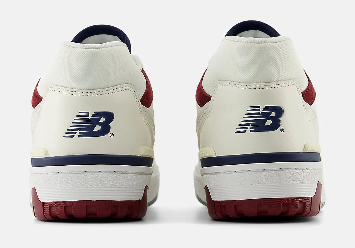 New Balance 550 Suede Toe - Burgundy / Navy - Stencil