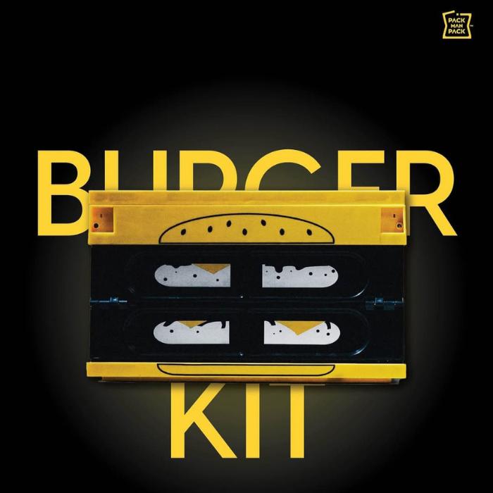 Packman Pack Foldable Storage Box - Burger Kit Box - Stencil
