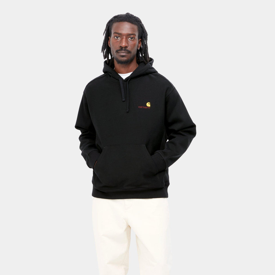 Carhartt Hooded American Script Sweat - Black