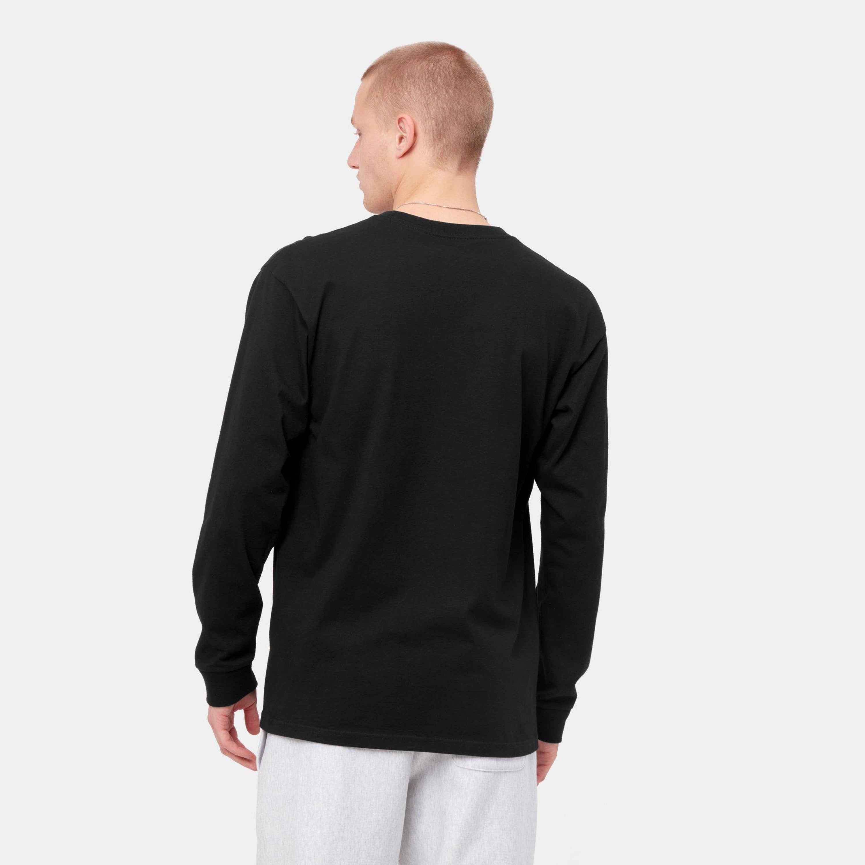 Carhartt L/S Chase T-Shirt - Black / Gold - Stencil