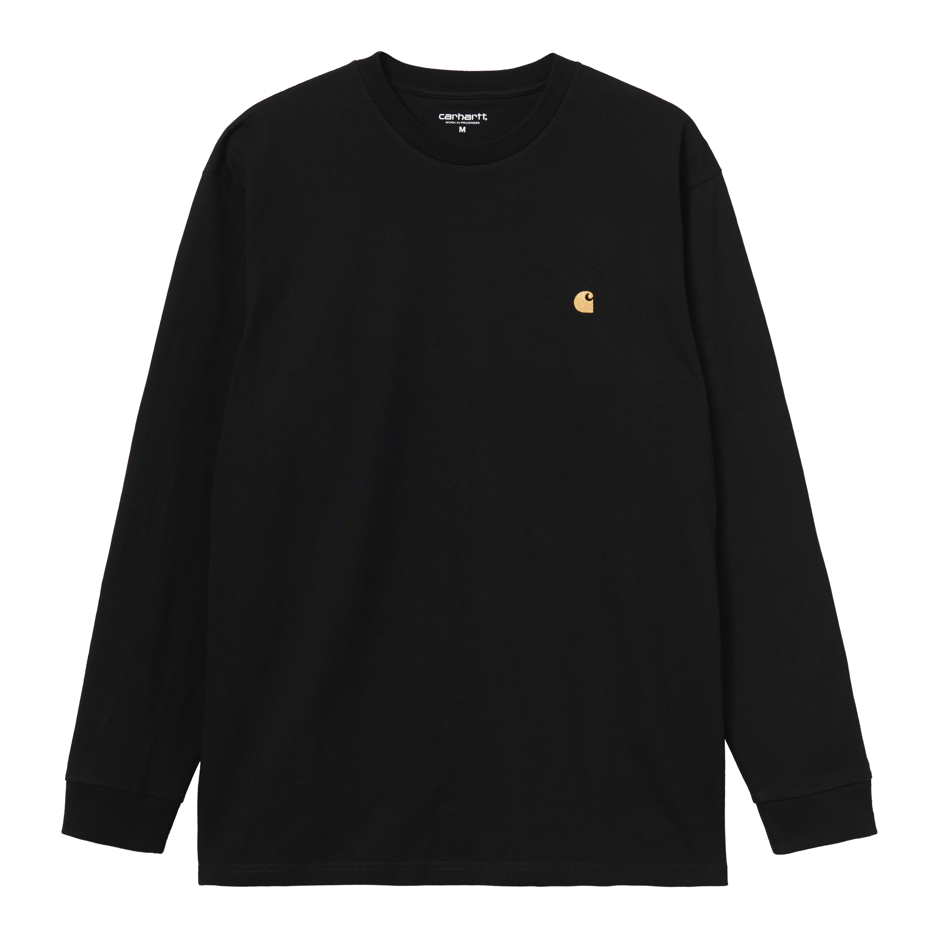 Carhartt L/S Chase T-Shirt - Black / Gold - Stencil