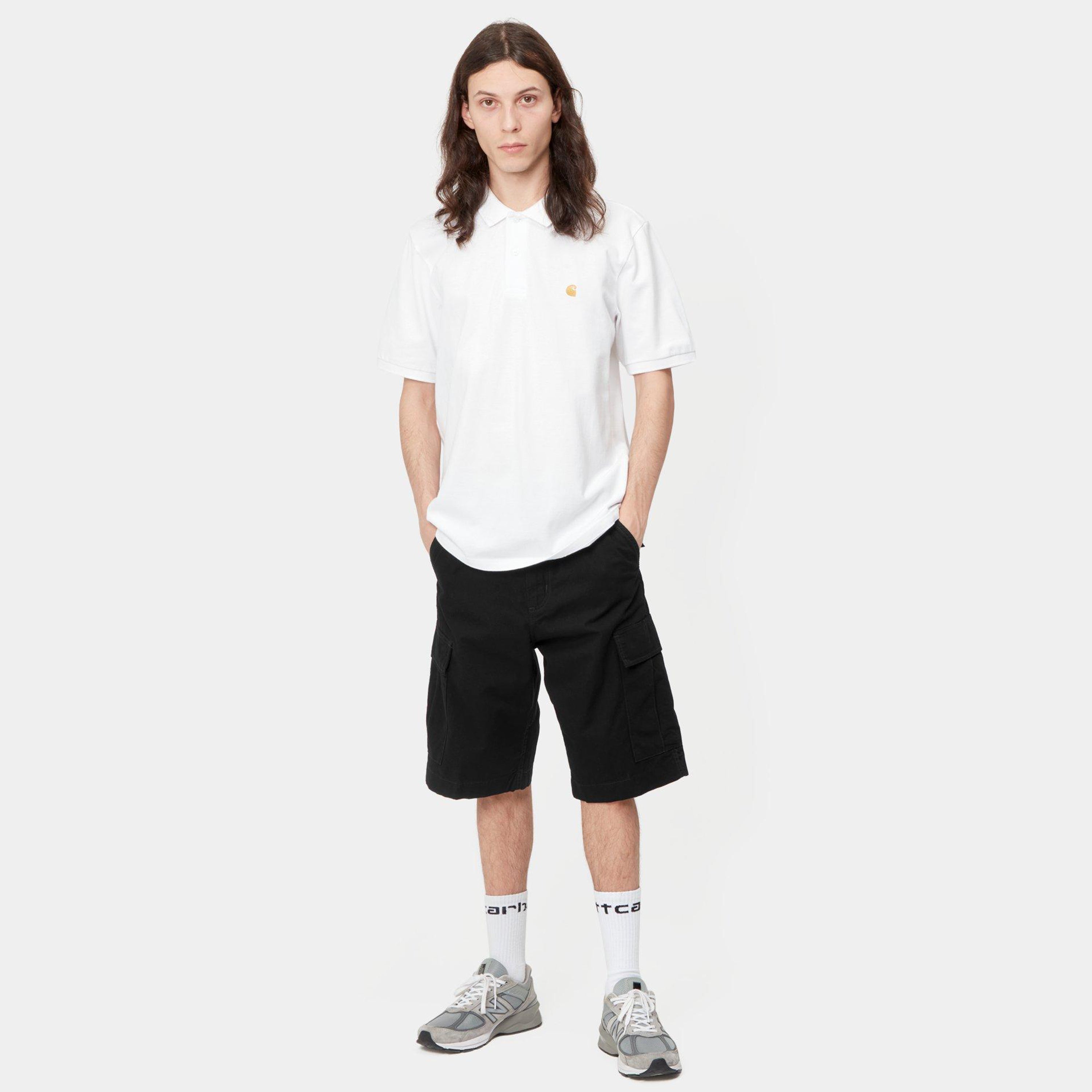 Carhartt Regular Cargo Shorts - Black Garment Dyed - Stencil