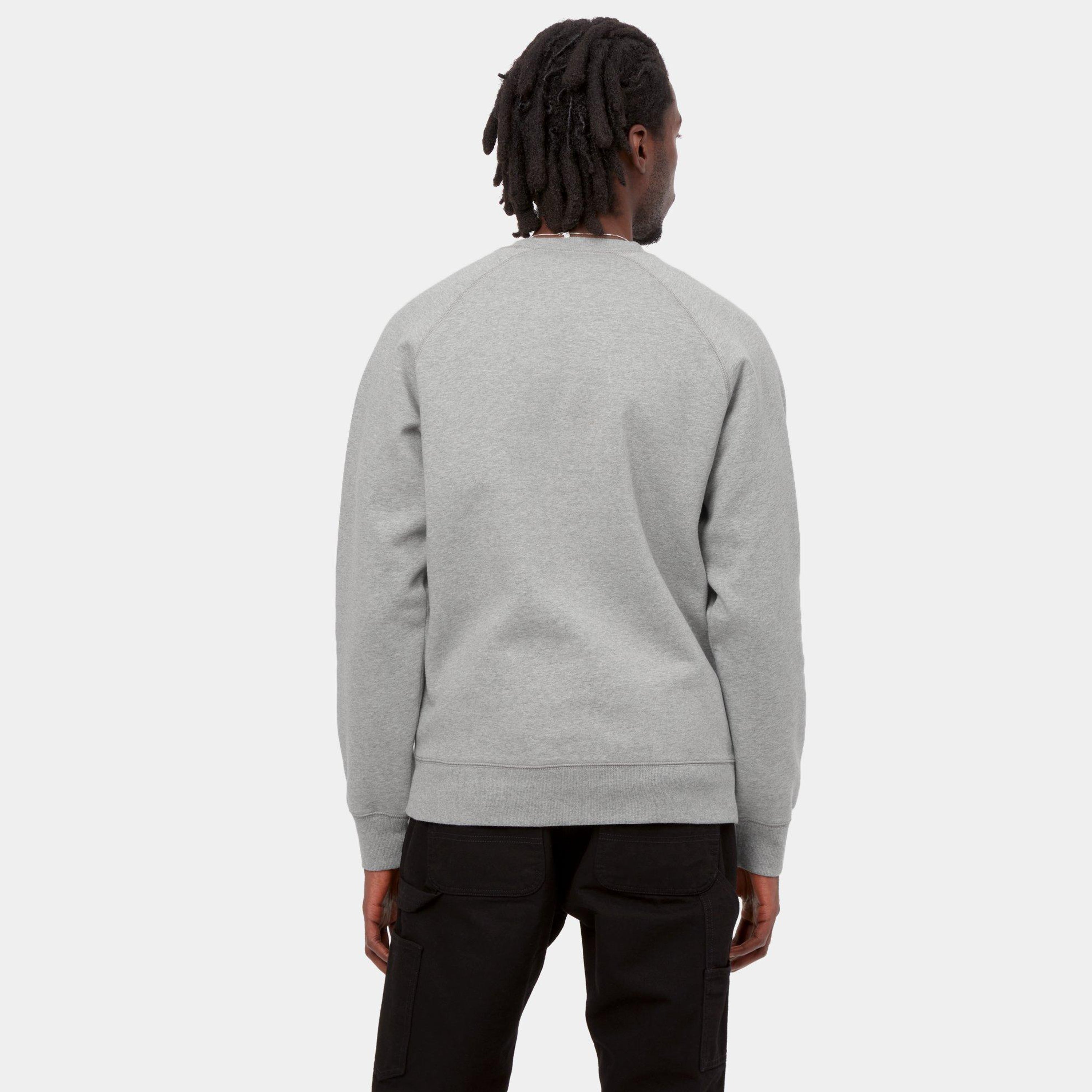 Carhartt Chase Sweatshirt - Grey Heather / Gold - Stencil