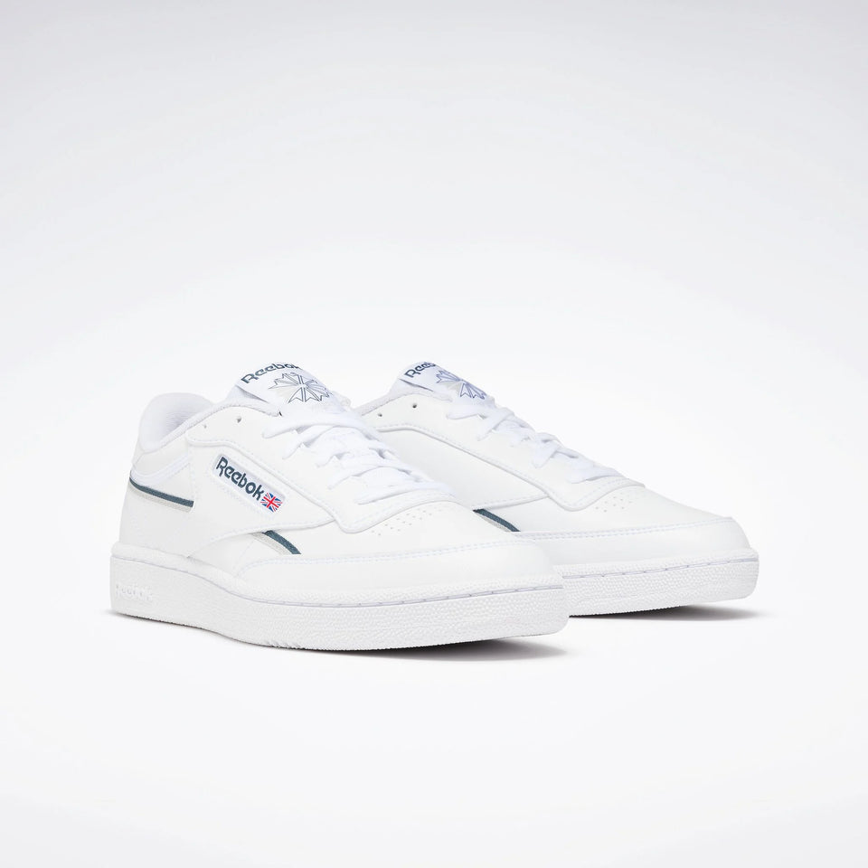 Reebok Club C Vegan White / Hoops  Blue / Steely Fog